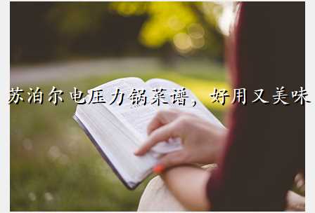 苏泊尔电压力锅菜谱,好用又美味