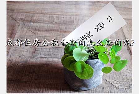 成都住房公积金查询怎么查询呢?