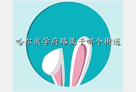 哈尔滨学府路属于哪个街道