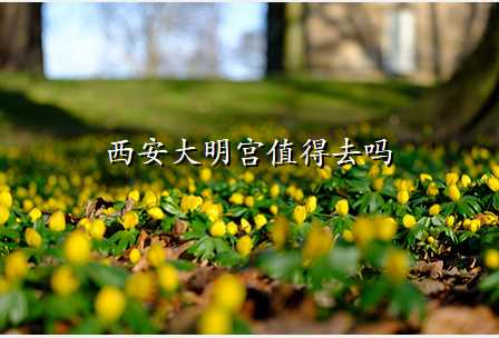 西安大明宫值得去吗
