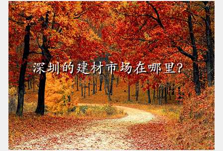 深圳的建材市场在哪里?